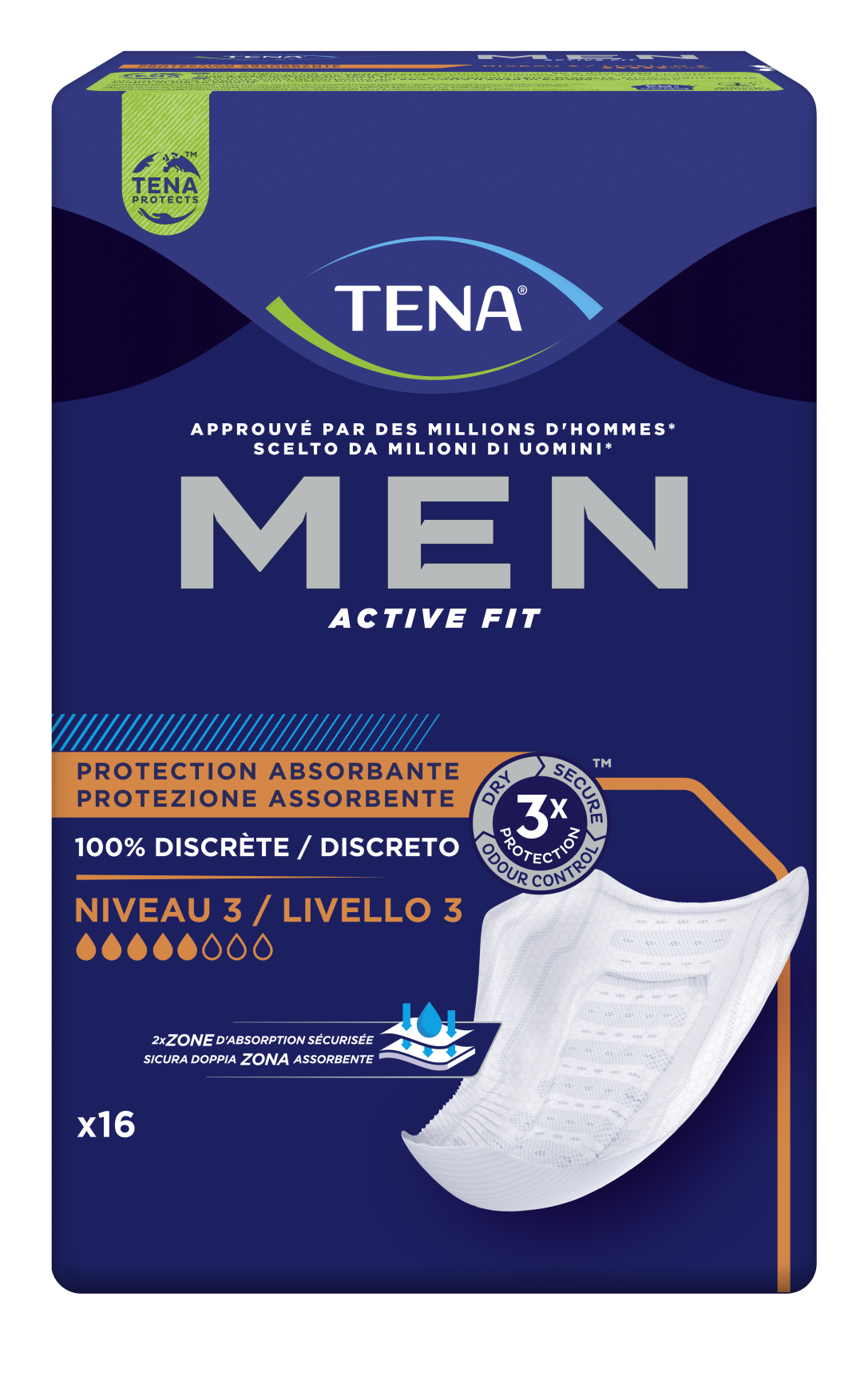 TENA MEN LEVEL 3 PROTECTION INCONTINENCE AUTUN CREUSOT CHALON MACON