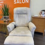 OCCASION FAUTEUIL RELEVEUR ONTARIO 2 MOTEURS VERMEIREN BEIGE TISSU AUTUN CREUSOT CHALON MÂCON